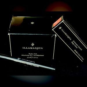 Illamasqua Hydra veil refreshing gel, eyeliner & Antimatter lipstick bundle